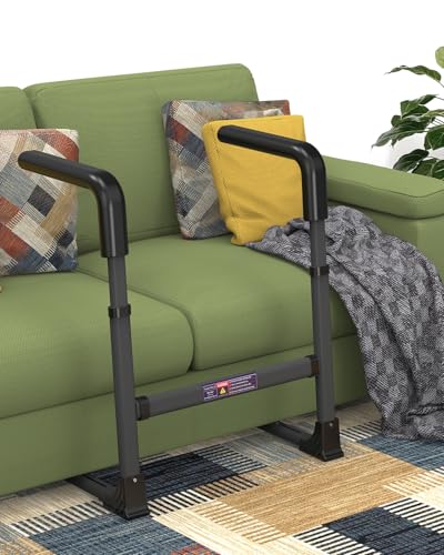 Support Way Couch Stand Assist for Elderly, Adjustable Chair Assist for Elderly Sit to Stand, Heavy-Duty Senior Lifting Devices & Standing Aids for Seniors, 400lbs Capacity, Black Carbon Steel
