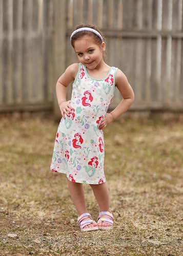 Image of Disney Stitch Princess Frozen Elsa Minnie Mouse Girls Tank Dress Sleeveless A-Line Sundress Summer Beach Clothes 2-9 Years