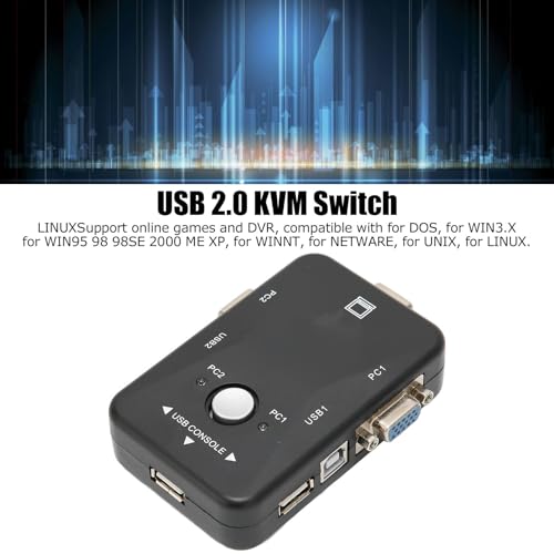 USB 2,0 KVM Ultra HD 1920x1440 Plug and Play Dual KVM