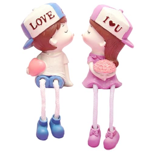 Alipis 1paar Pärchen Kuss Dekorationen Aus Resin Teiliges Für Zuhause Lebendige Fußpuppen Ornamente Für Hochzeiten Und Geburtstage Liebevolle Wohnaccessoires