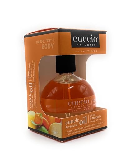 Image of Cuccio Naturale Citrus & Mandarin Revitalizing Cuticle Oil, Lightweight Fast-Absorbing Hydrating Nail & Cuticle Conditioner, Cold-Pressed Oils + Vitamin E, 2.30 Fl Oz