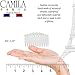 Camila Paris CP2900/2 French Hair Side Comb Small Rounded, White French Twist Hair Combs Decorative, Strong Hold Hair Clips for Women Bun Chignon Up-Do Styling Girls Hair Accessories, Made in France
