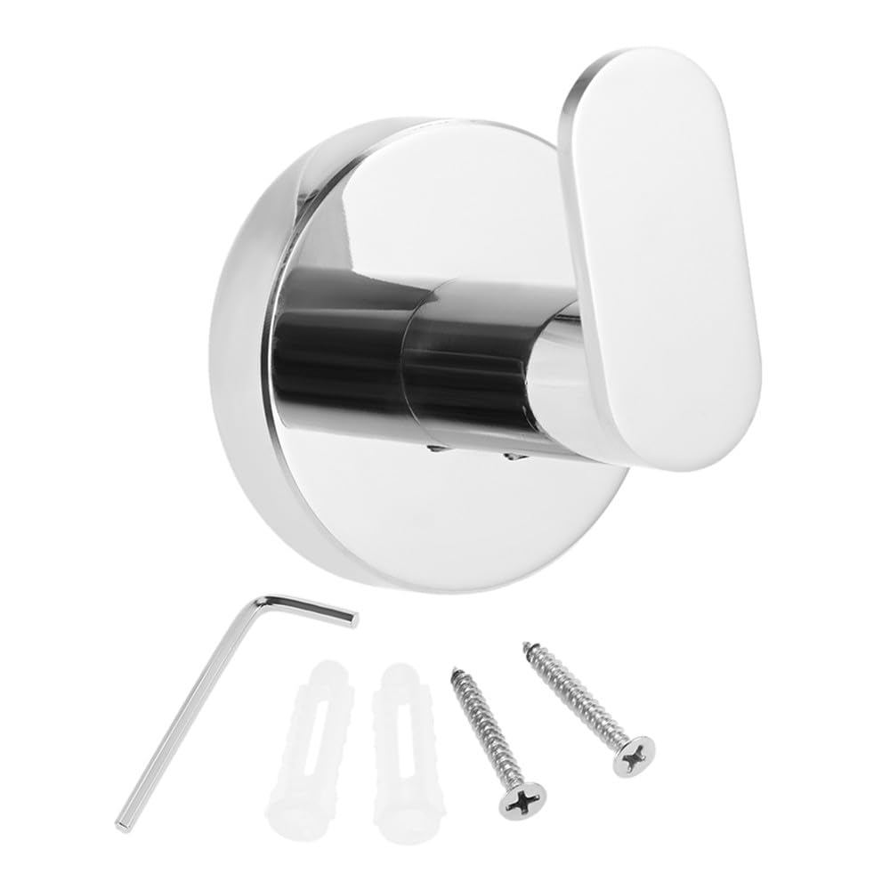 Vvw&Liu Polished Chrome Bath Coat Hook Stainless Steel Wall Mounted Towel Clothes Robe Hook For Bathroom Kitchen Office /Brushed Nicke