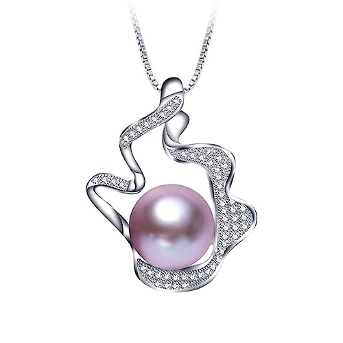 Colliers de perles d'eau douce naturelles anti-ternissement et pendentif zircon argent 925