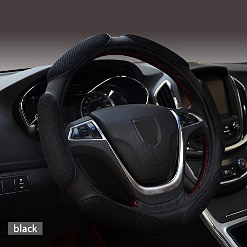 Ostin Steering Wheel Cover Winter Comfortable Grip Anti-Slip for car, Leather Automotive Car Steering Wheel Cover (Faux Leather)