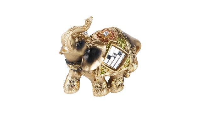 Estatua de Elefante Feng Shui de Resina Verde miniatura 7