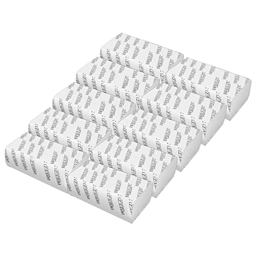 Image of BREEZE Multifold Tissue Paper Towels 1300 Sheets Soft and Absorbent 1 Ply Hand Towel Napkin for Office Kitchen & Home (Pack of 10x130, White)