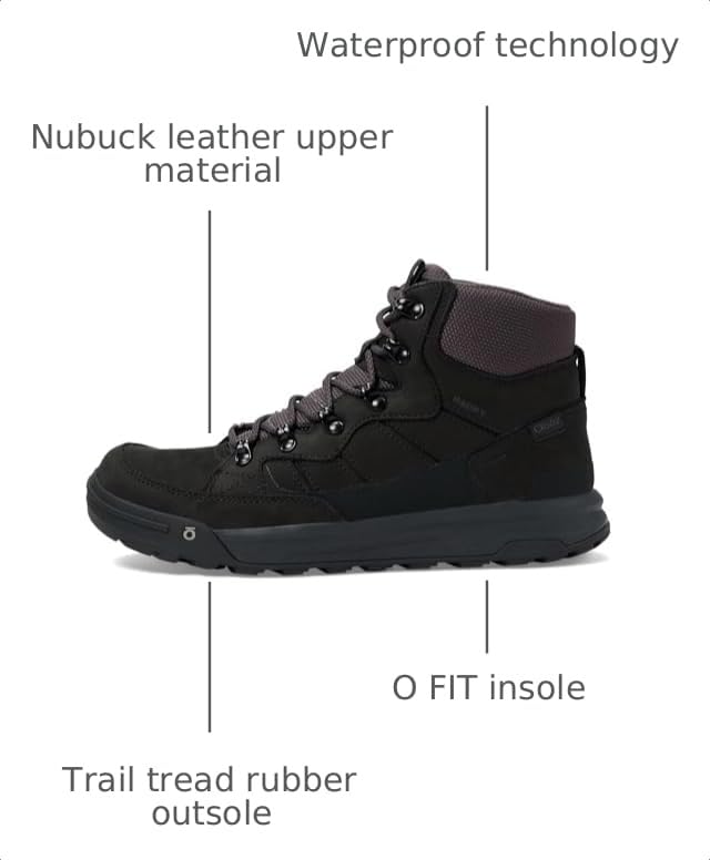 Image of Oboz Men's Burke Mid Leather B-Dry Waterproof Hiking Boot