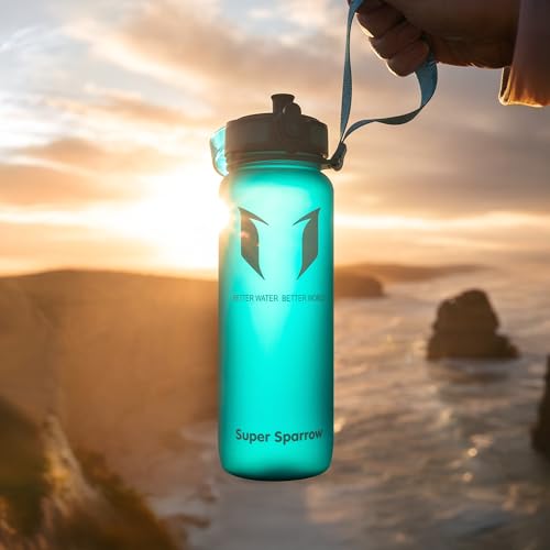 Super Sparrow Trinkflasche - Tritan Wasserflasche - 500ml - BPA-frei - Ideale Sportflasche - Sport, Wasser, Fahrrad, Fitness, Uni, Outdoor - Leicht, Nachhaltig