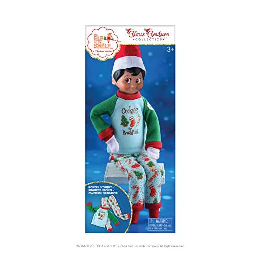 Ropa de Elf on the Shelf - Yummy Cookie PJs (Elf no incluido) | Accesorios Elf en el estante | Claus Couture