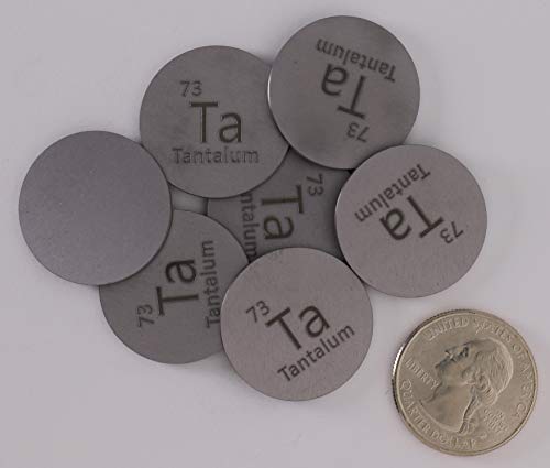 Image of Tantalum (Ta) 24.26mm Metal Disc for Collection or Experiments