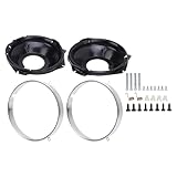 Headlamp Retaining Ring and Mounting Bucket Kit, Stainless Steel Sealed Beam Headlight Rings with Hardware for Camaro Nova Monte Carlo, 7 Inch Headlight Mount Replacement