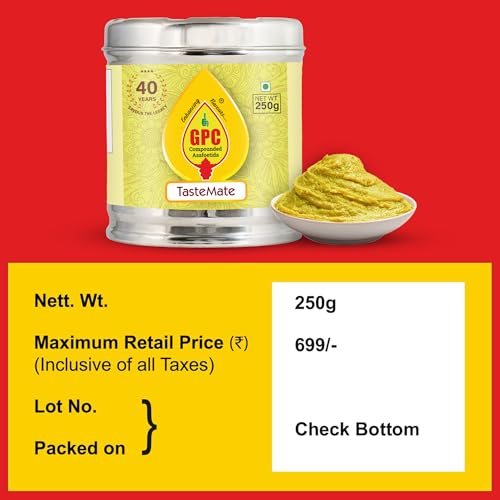 Image of GPC Tastemate Hing Paste 250g - Pack of 2 | Soft Compounded Asafoetida in Stainless Steel Container | Digestive Indian Spice for Daily Cooking | Boosts Flavour, Rich Aroma, Antioxidant-Rich