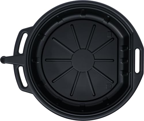 Foto von BGS 9980 | Öl-Auffangwanne mit Ausgießer | 15 l | Durchmesser: 570 mm | Höhe: 120 mm | Material: HDPE | schlagfest