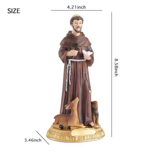 Estatua de San Francisco de Asís 8.6 Pulgadas miniatura 2