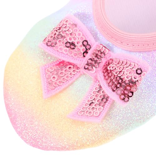 1 Pair Girls Ballet Shoes Bowknot Dance Shoes Kids Ballet Practice Shoes Dancing Shoes4