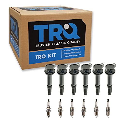 Trq Ignition Coil & Iridium Spark Plug Kit Set For Ford Mercury Mazda Lincoln 3.0L V6 #TOP6
