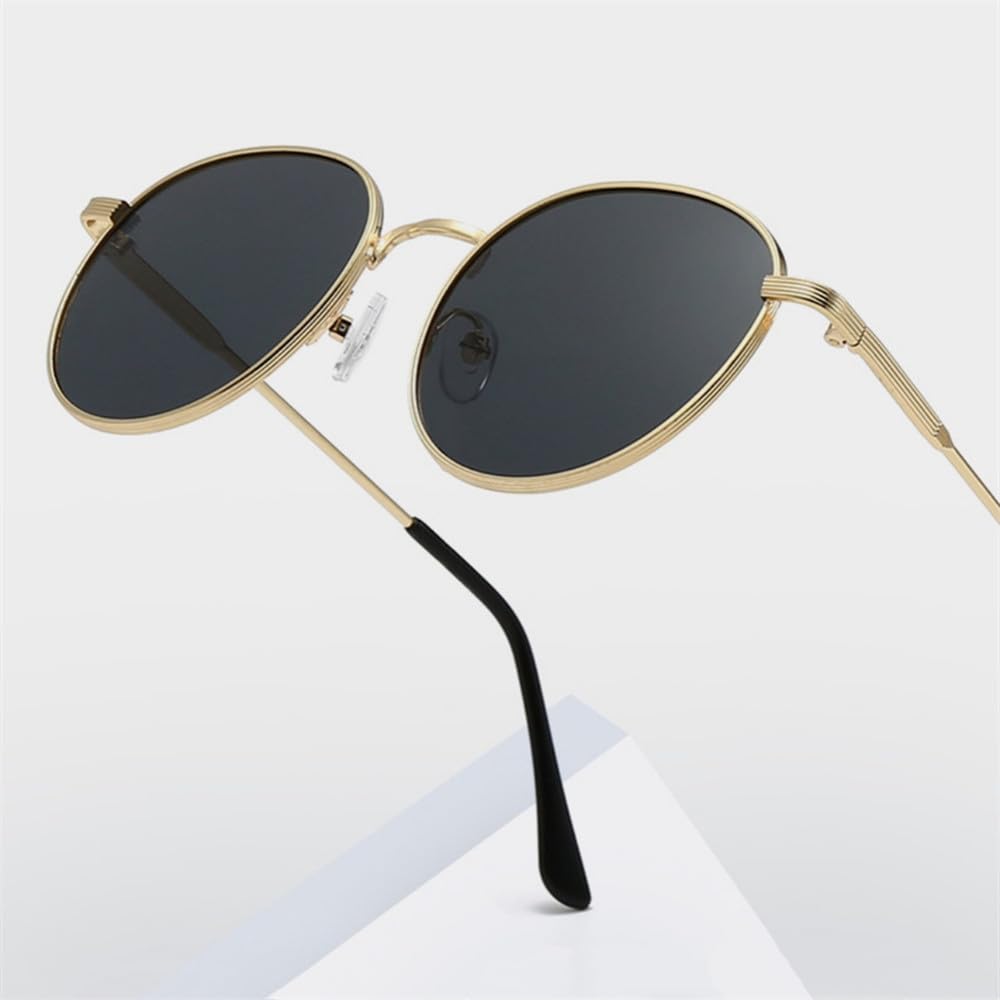 Okulary przeciwsłoneczne męskie vintage, okrągła metalowa oprawka, anty UV400, okulary przeciwsłoneczne dla kobiet, męsk