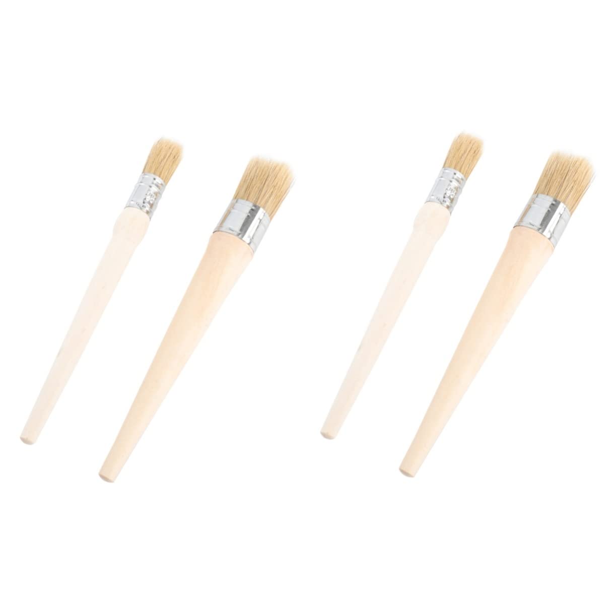 Pinceau à tableau NUOBESTY en bambou pour poil et craie - Lot de 4 pièces