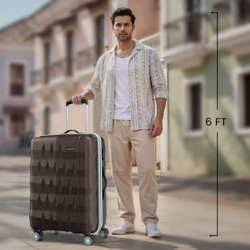 Image of Aristocrat Comet 8 Wheel Set of 2 (Small+Medium) Hard Case Trolley Bag | Combination Lock | Tough and Durable Polycarbonate Luggage | 3 Year International Warranty | Suitcase for Travel | Dark Brown