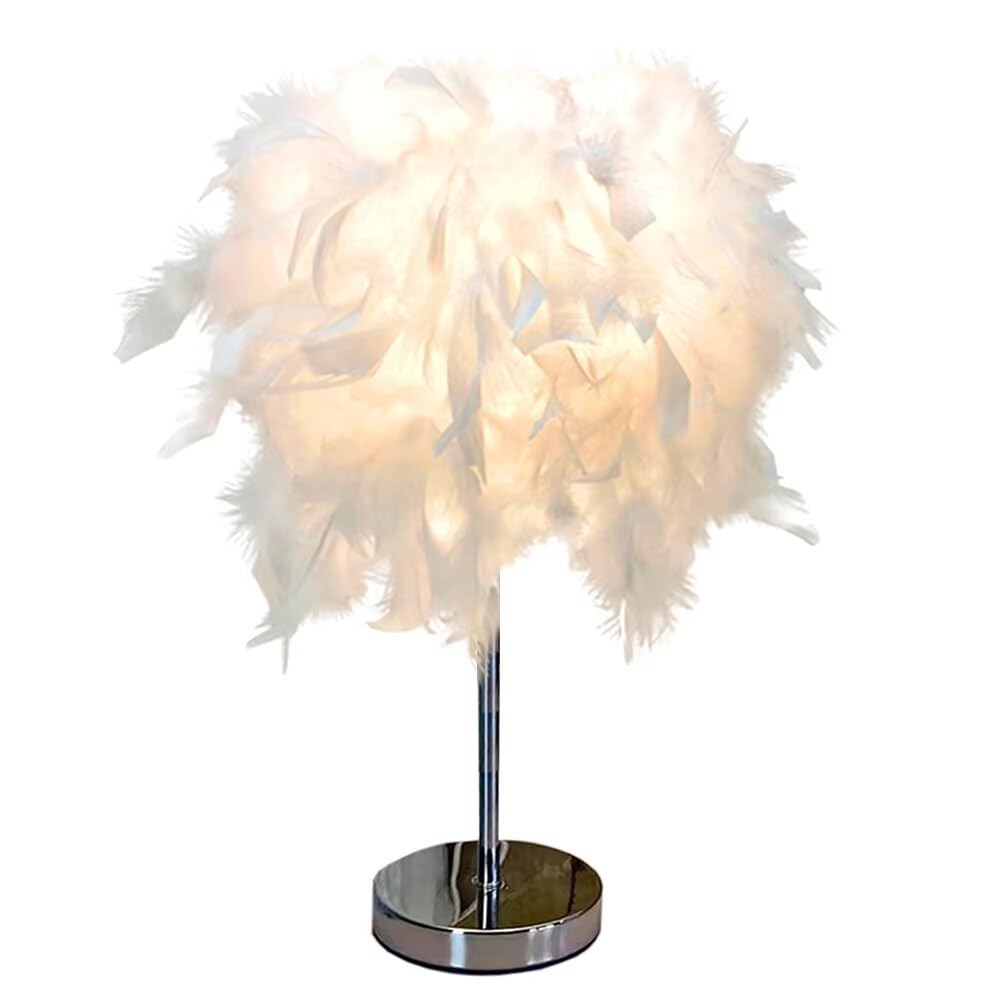 Sayoo Lampe De Chevet 1pcs, Lampe De Table Plume Lampe Plume Pour Salon