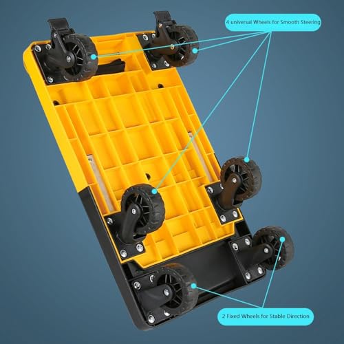 Carrito plegable de plataforma para carga y equipaje azul miniatura 5