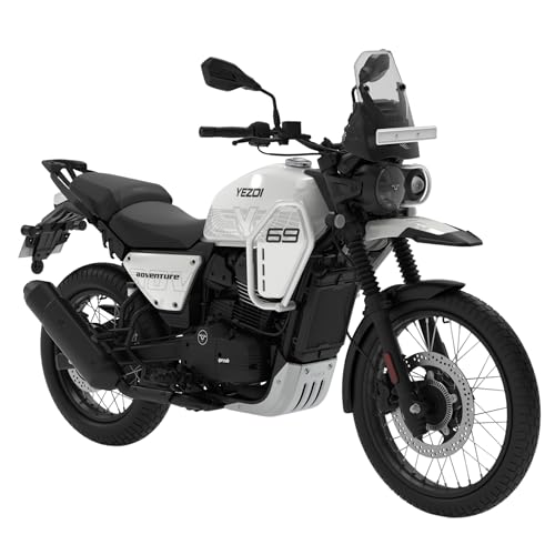 Image of YEZDI Adventure Disc Bike Glacier White Spoke Wheels Booking for Ex-Showroom Price