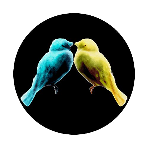 Kissing Birds PopSockets Swappable PopGrip, Black - Image 3