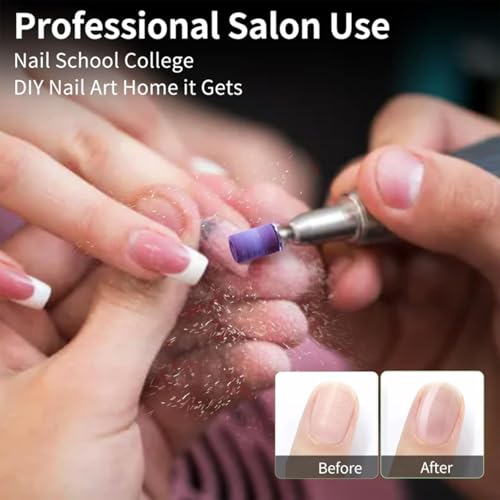 200 Stück Schleifhülsen Nagelfräser, Schleifkappen Nagelfräser Aufsätze,Körnung 80/120/180/240 Schleifhülsen für Maniküre Pediküre