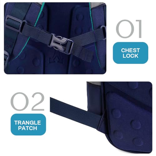 Image of Zibuyu School Bag for Boys 5-8 Years Old, Burden-Relief School Bag For Kids with Water Resistant Design, 30x20x42cm, Ergonomic Design & Spacious Daily Storage, Gifts for Boys