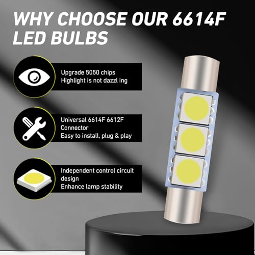 10 unidades bombillas LED para espejo de coche 12V miniatura 5