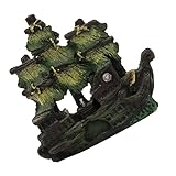 Décoration nautique : la figurine de voilier et le design de l'aquarium en forme de bateau factice créent un effet saisissant, transformant votre aquarium en une pièce maîtresse de votre décoration sur le thème des pirates