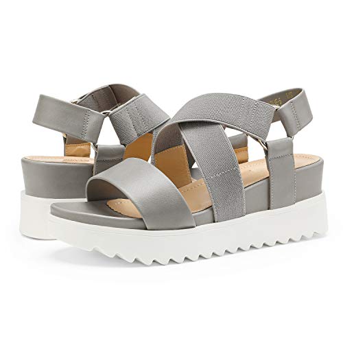 Image of DREAM PAIRS Women's Open Toe Ankle Strap Platform Wedge Sandals