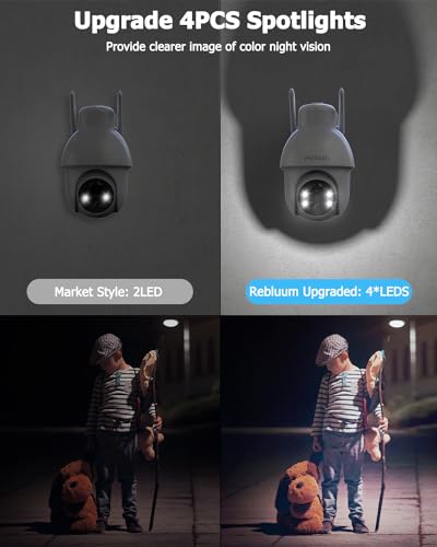 Wireless Outdoor 2K Solar Security Camera with 360° PTZ, Color Night Vision, 2-Way Audio, and PIR Motion Detection, Compatible with Alexa