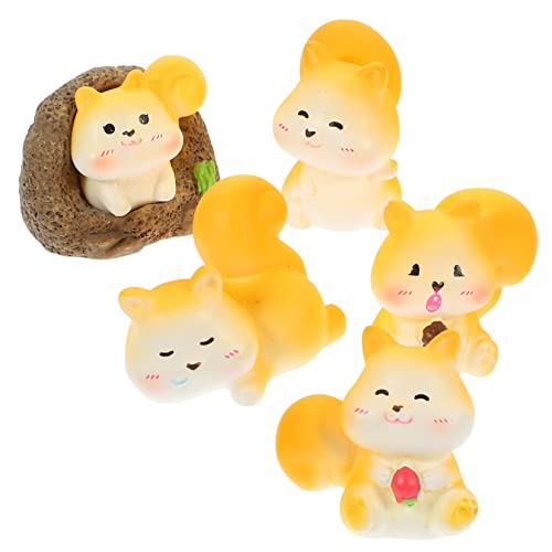 Coheali 25 Pcs Mini Topper Statue Decoration Decor Diy Fairy Character For Sculpture Desktop Ornaments Craft Squirrels Ornament Resin Terrarium Miniature Crafts Figure Animals Garden #TOP1