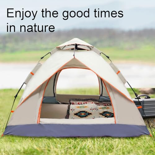 Carpa automática pop-up para camping portátil blanca miniatura 3