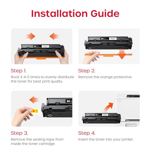 Image of 075 Toner Cartridge Set 4-Pack Replacement for Canon 075 075H Printers | Compatible with Canon Color imageCLASS MF662Cdw MF665Cdw LBP646Cdw, High Yield with Chip, 1400 Pages Black, 1300 Pages Color