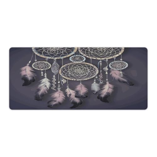 Grand tapis de souris attrape-rêves pour éviter les rayures et stabiliser votre clavier