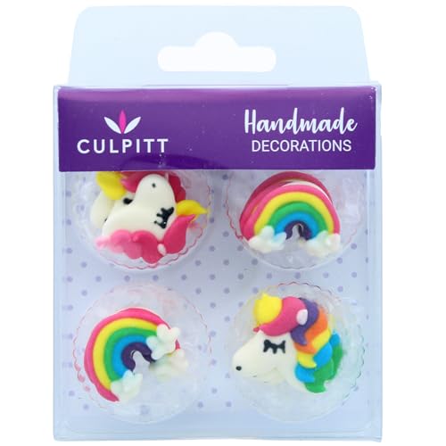 Culpitt Rainbows & Unicorns Sugar Piping's, Edible Cake Decorations, Unicorn