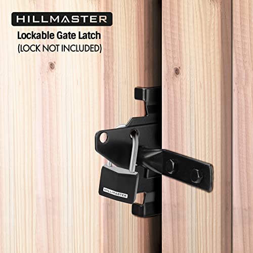 Image of Heavy Duty Self-Locking Gate Latch for Wooden Fence, Post Mount Automatic Gate Lock Gravity Door Latch Hardware for Secure Pool, Outdoor Garden, Metal Gates Vinyl Fences,2 Pack, Black Finish