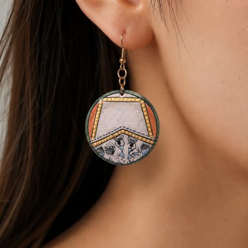 Image of Handcrafted Bohemian & Tribal Earrings for Women - Ethnic Brass, Floral & Festival-Inspired Statement Designs in Drop, Dangle, Hoop & Stud Styles