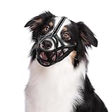  Supet Hund Maulkorb Hund Maulkörbe Atmungsaktives Netz und strapazierfähiges Nylon Hund Maulkorb mit Verstellbarer Schlaufe und weiches Pad Hundetraining Maulkorb