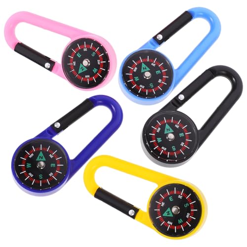 TEHAUX brújula con mosquetón 10 piezas para camping
