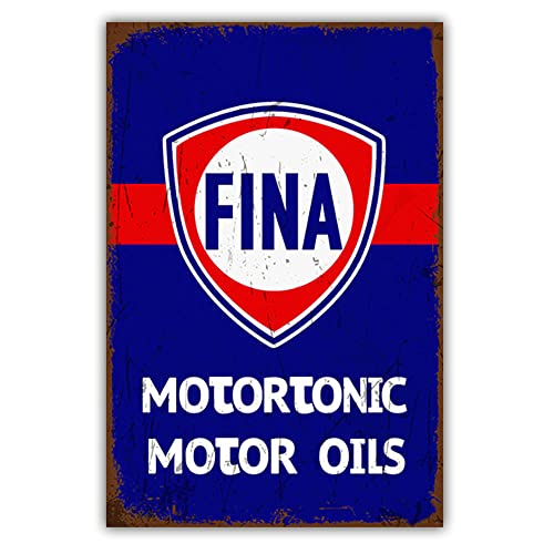 PeisTin Vintage Reproduction Gas Oil Sign, Retro Wall Decor for Man Cave Bar Garage Gas Station, 8x12 Inch / 20x30cm