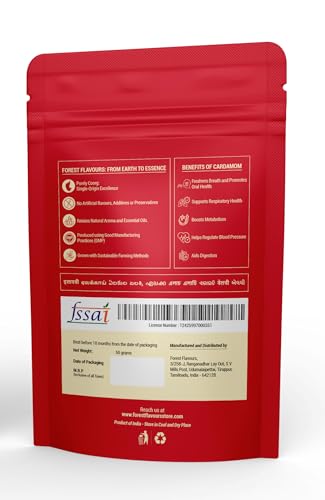 Image of Forest Flavours Premium Green Cardamom 50g | 8mm Bold Whole Pods (Choti Hari Elaichi) | Aromatic Indian Spice for Tea, Biryani & Sweets | Fresh & Natural Export Quality