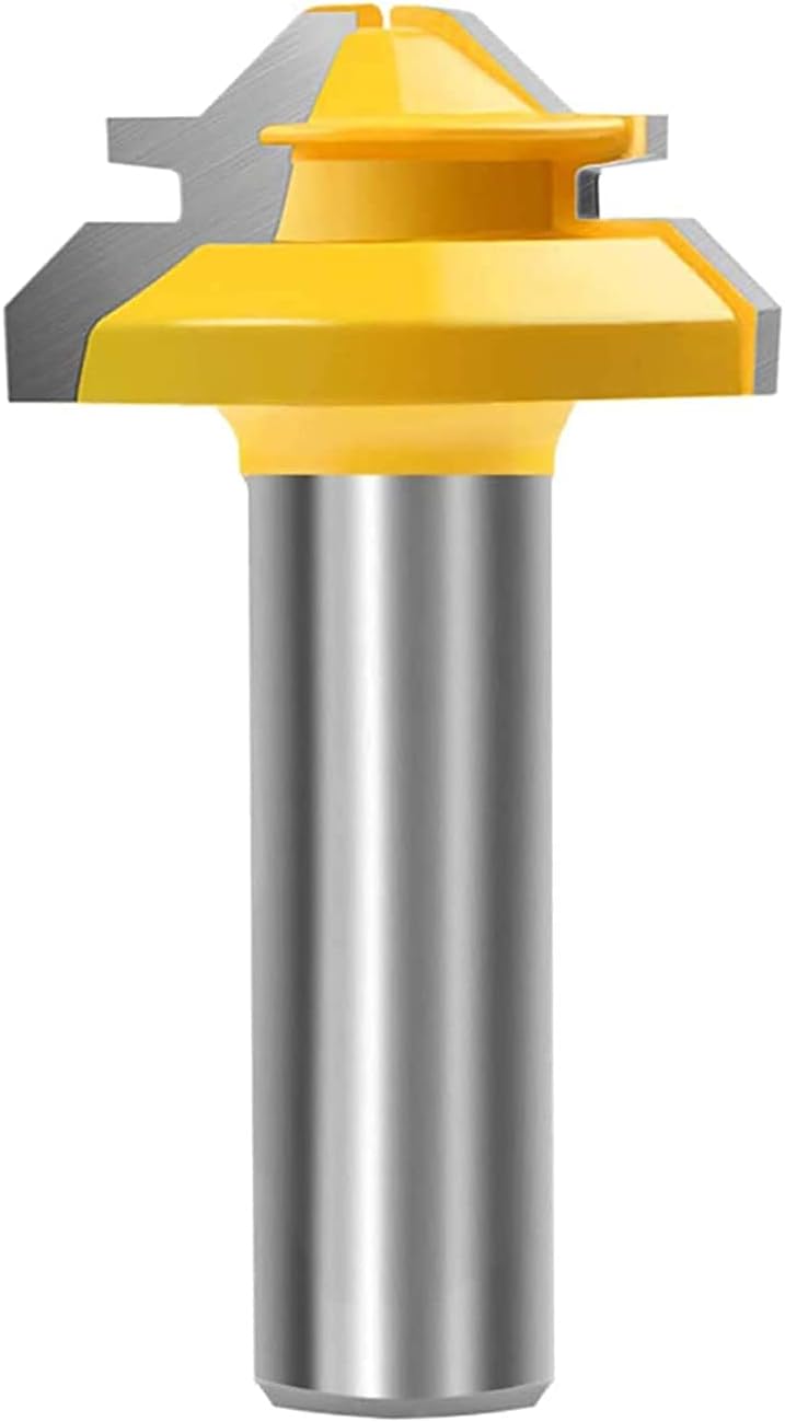 Lock Miter Router bit, KOWOOD 45 Degree 1/2 Inch Shank, Professional Wood Cutting Tools,for Commercial Users and Beginners…