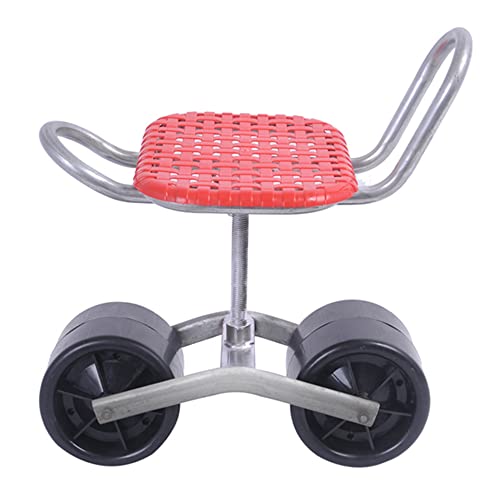 Eugieove Lawn Wagon Hockerwagen, drehbarer mobiler Gartenarbeitssitz, mit atmungsaktivem, bequemem, rutschfestem Kissen, für Yard Farm Garage Shed Warehouse Cover