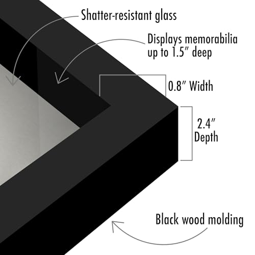 Americanflat 8.5x11 Shadow Box Frame with Shatter-Resistant Glass - Silhouette Collection - Large Shadow Box Display Case for Tabletop and Wall Display - Black with Soft Felt Back by Americanflat - Image 3