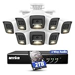 ANNKE 2-Way Audio Wired Security Camera System, 8CH 3K DVR with 2TB Hard Drive for 24/7 Recording, 8pcs 2MP CCTV Cameras with Color Night Vision, Person/Vehicle Detection, IP67 Watherproof