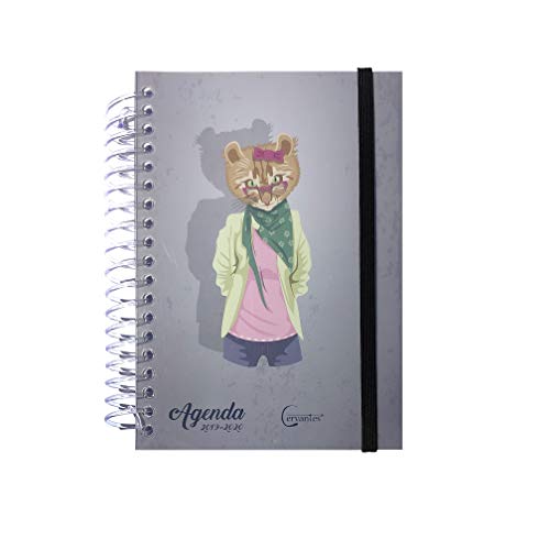 Agenda Escolar 2019-2020 con tapa plastico español (Gato)
